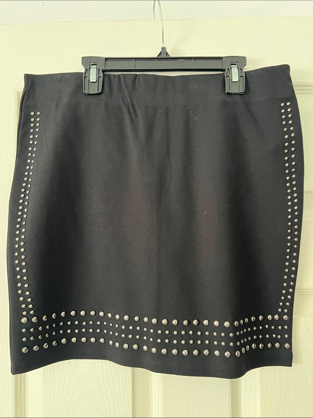 William Rast Black Mini Skirt with Silver Studs